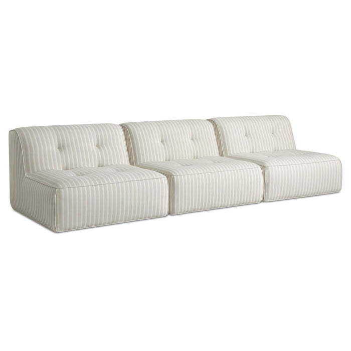 Sunseeker - 3 Piece Outdoor Sofa - Brown Stripe