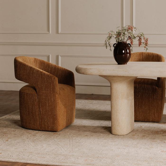 Barrow - Rolling Dining Chair - Amber Glow