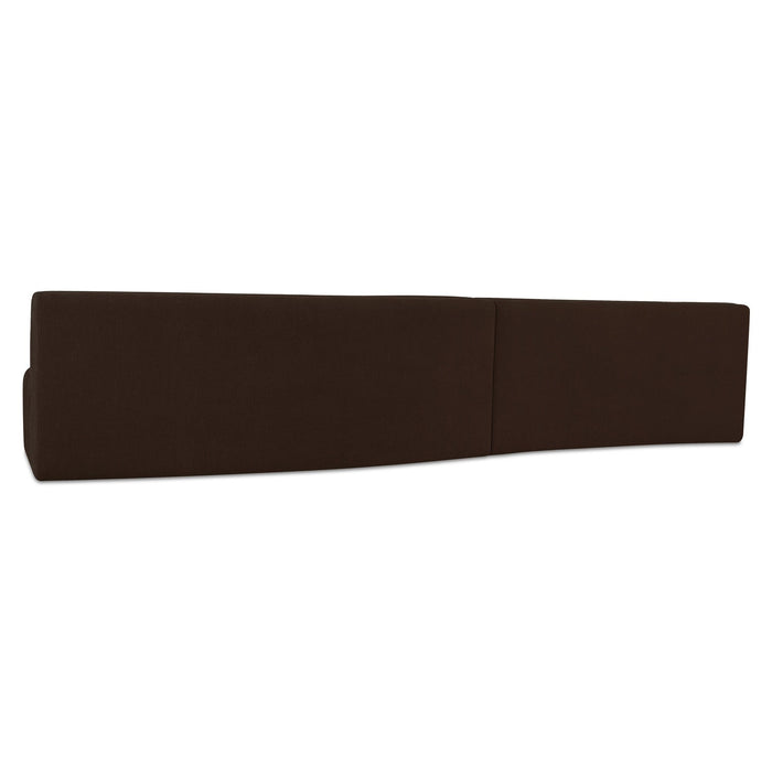 Naomi - 2 Piece Wave Modular Sectional - Dark Brown