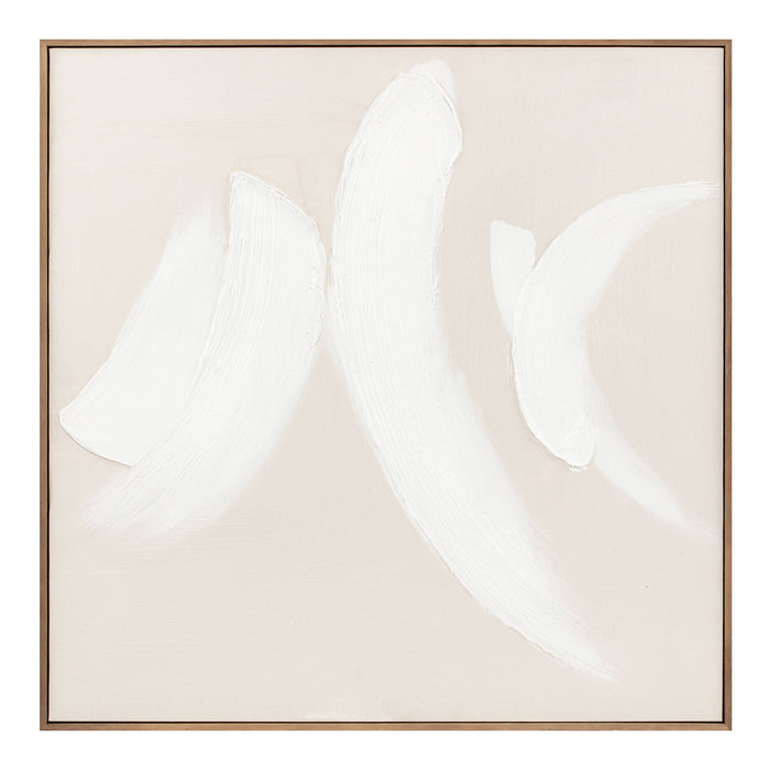 Chorus - Framed Canvas Painting - Beige