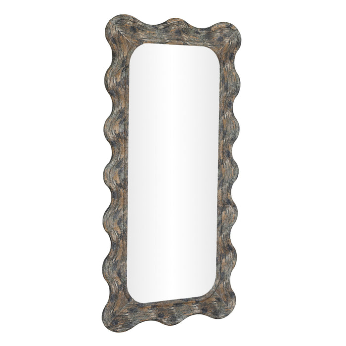 Charlene - 39" x 75" Squiggle Wall Mirror - Watercolor Print