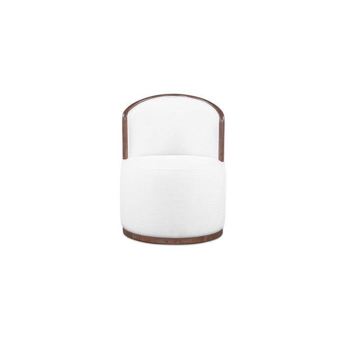 Rossi - Swivel Dining Chair - Cream / White
