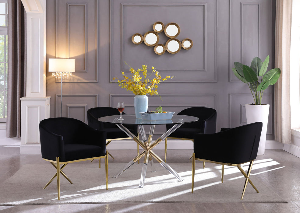 Mercury - Glass Dining Table - Pearl Silver