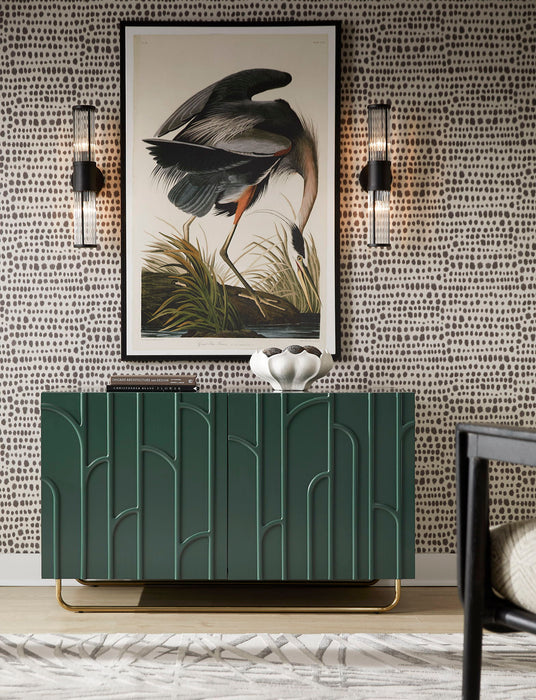2-Door Accent Chest With Shelf - Green