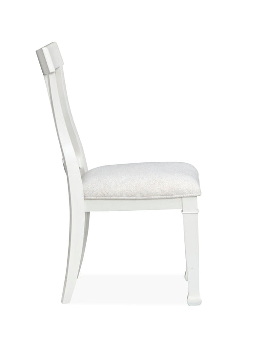 Kingston - Upholstered Side Chair (Set of 2) - Whisper White And Cerused Nutmeg