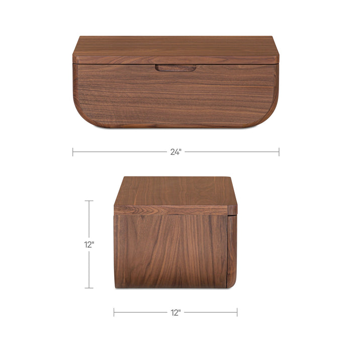 Hettie - Floating Nightstand - Dark Brown