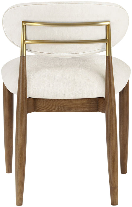 Riccio - Fabric Dining Side Chair (Set of 2) - Walnut Frame