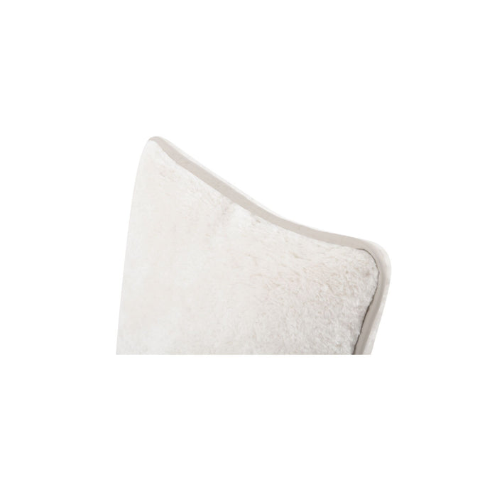 Carr - 25" Cushion - Faux Fur Cream