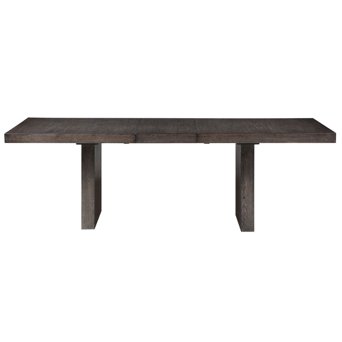 Evan - Dining Table With Leaf - Dark Brown / Black