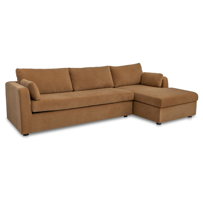 Burrow - Sleeper Sectional With Right Storage Chaise - Ginger