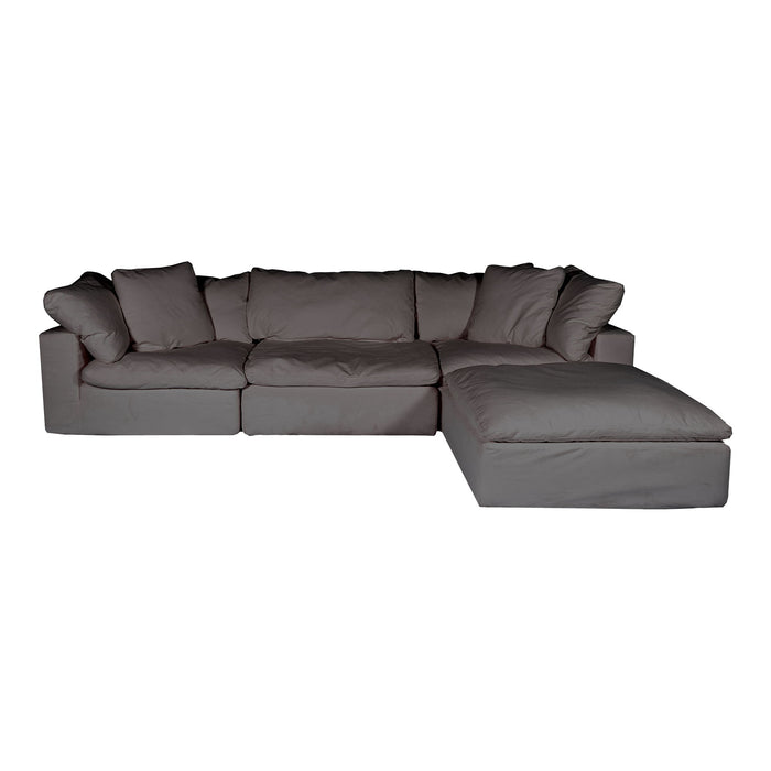 Clay - Livesmart Fabric Lounge Modular Sectional - Light Gray