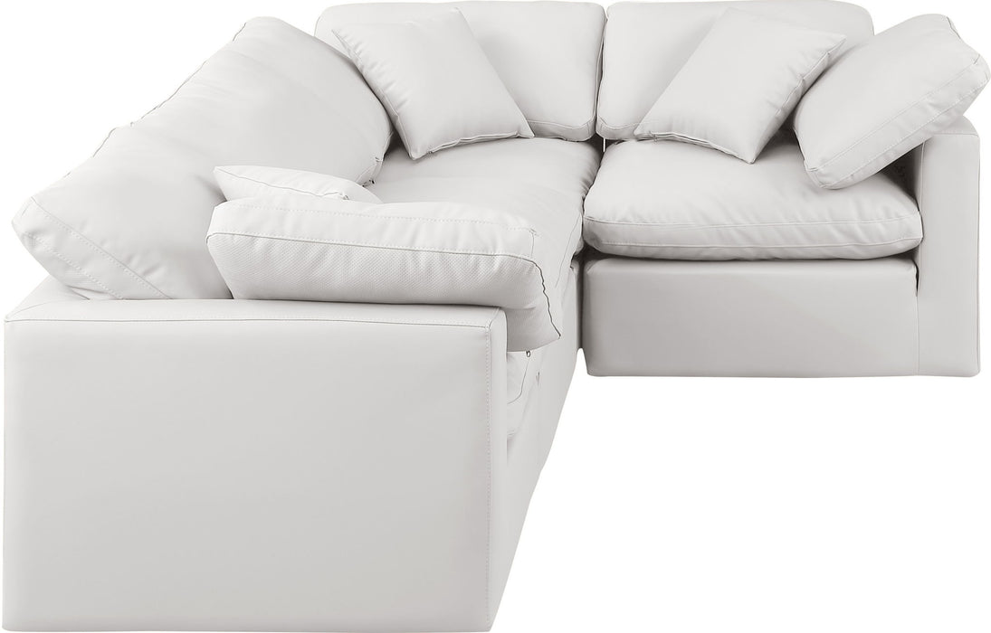 Indulge - Faux Leather 4 Piece Modular Corner Sectional
