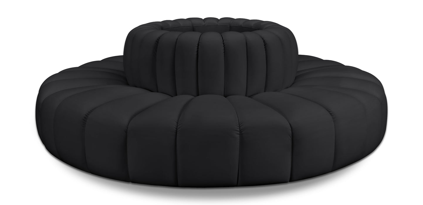 Arc - Faux Leather 8 Piece Round Modular Sofa