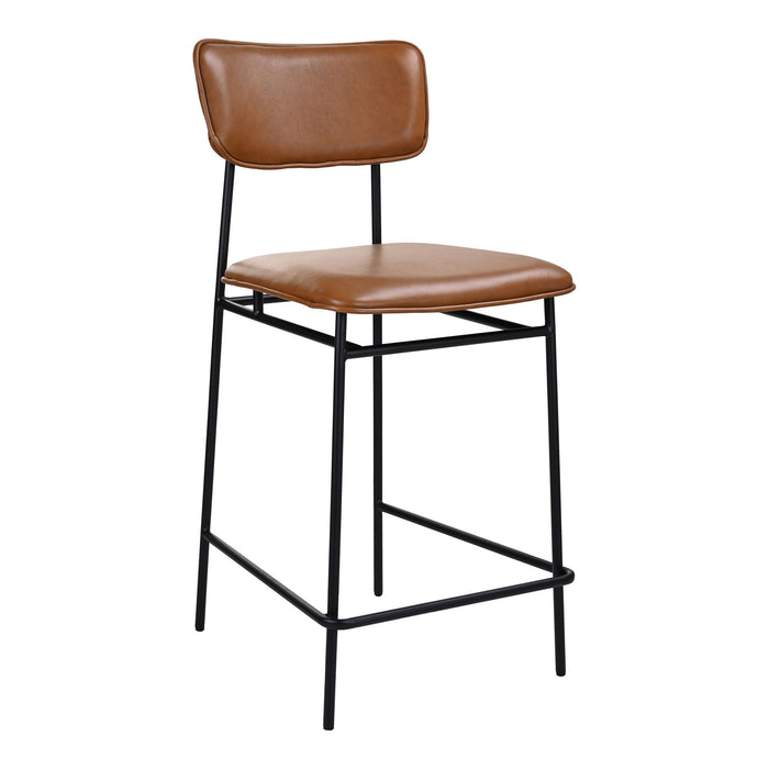 Sailor - Leather Counter Stool - Dark Brown