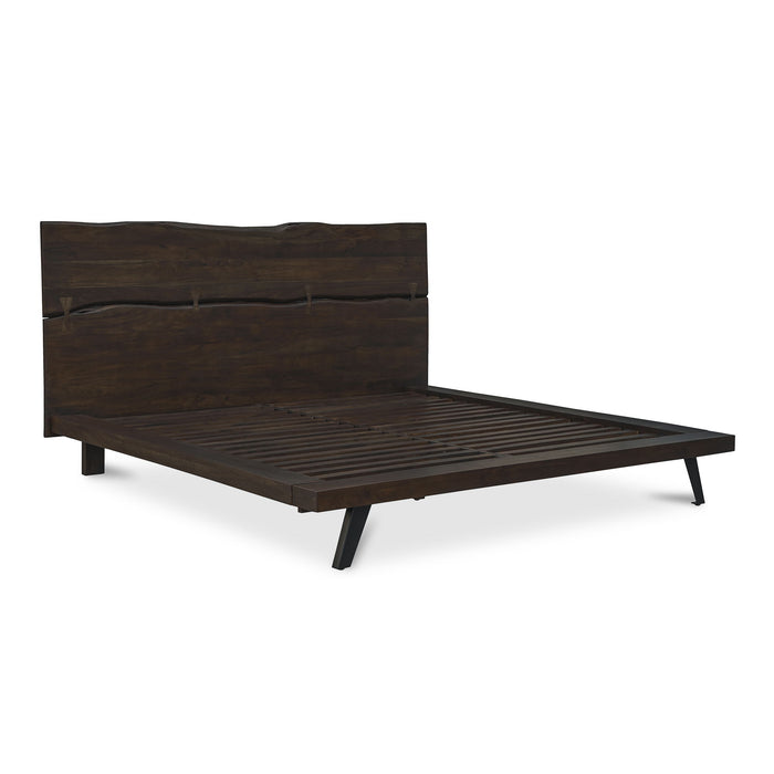 Madagascar - King Platform Bed - Dark Brown