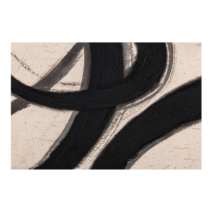 Poet - Framed Painting - Beige