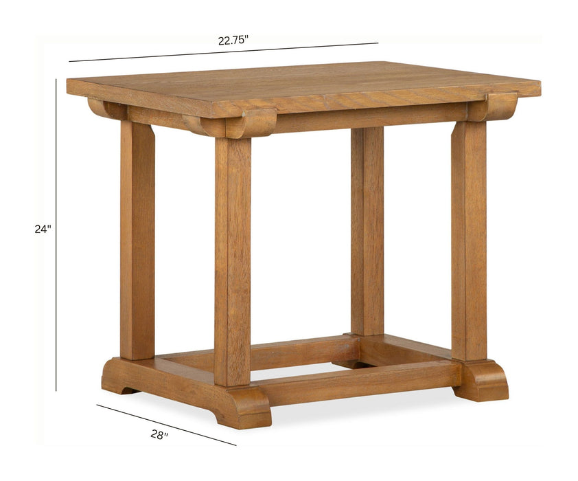 Lindon - Rectangular End Table - Belgian Wheat