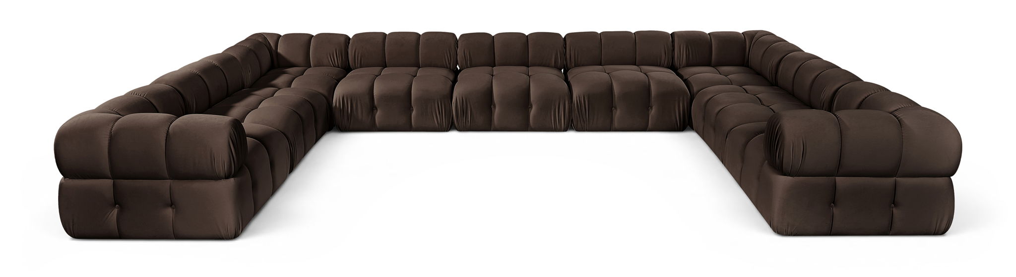 Orin - Velvet Performance Fabric Upholstered 9 Piece Sectional
