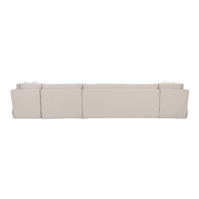 Fable - Slipcover Dining Banquette U-Shape Sectional - Beige