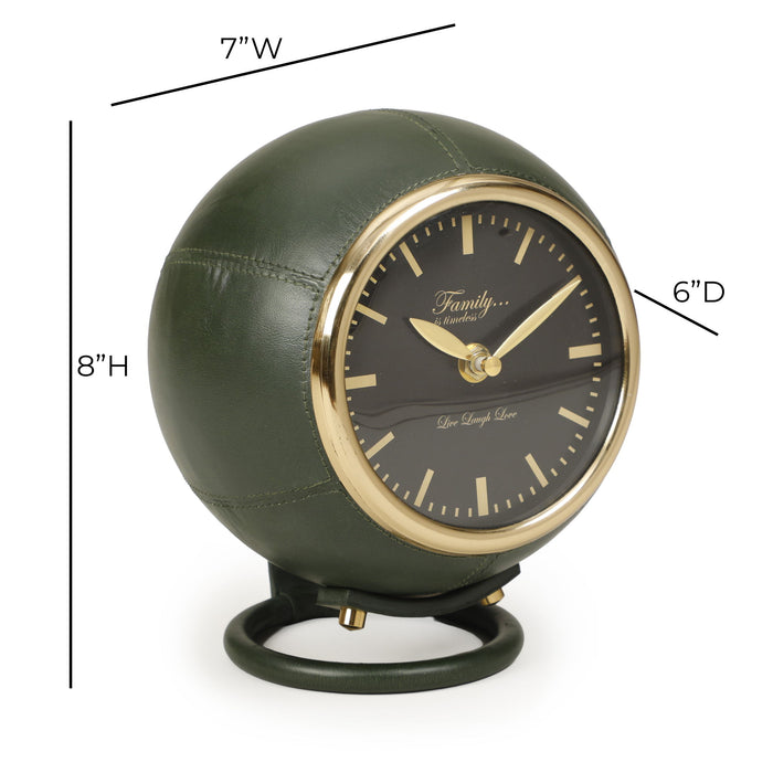 Draper - Designer Standing Accent Clock - Dark Green