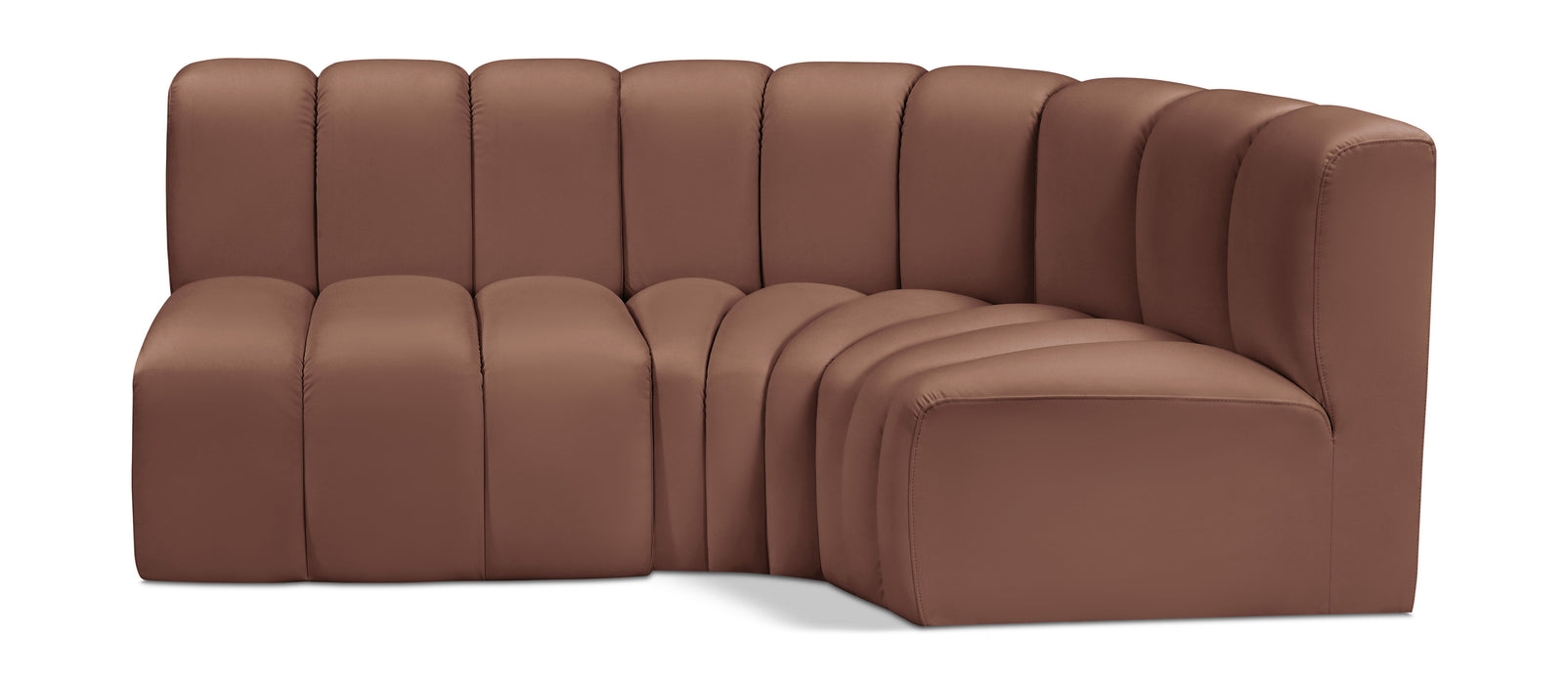 Arc - Faux Leather 3 Piece Sofa