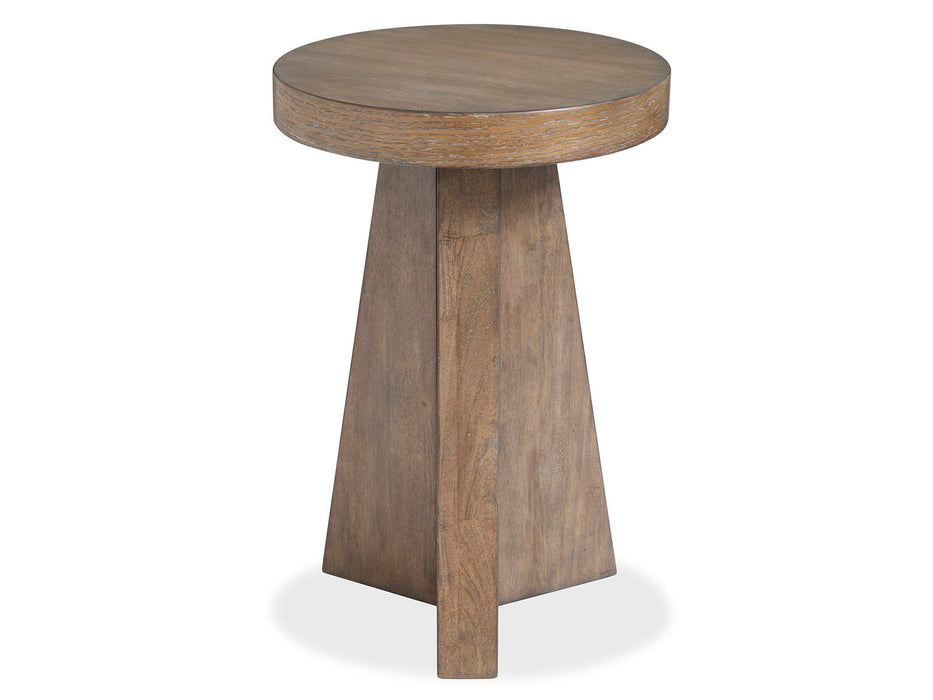 Lansbury - Round Accent End Table - Antique Wheat