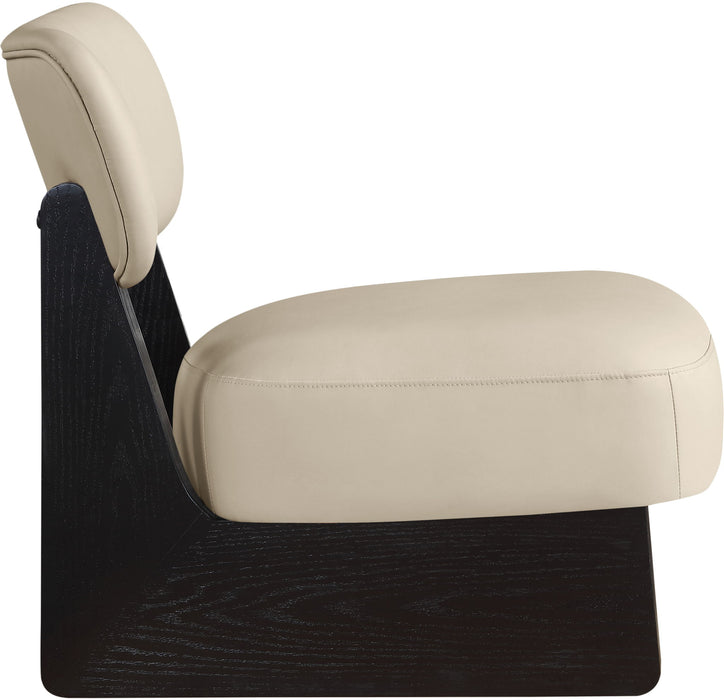Vetra - Vegan Leather Upholstered Accent Chair With Black Base