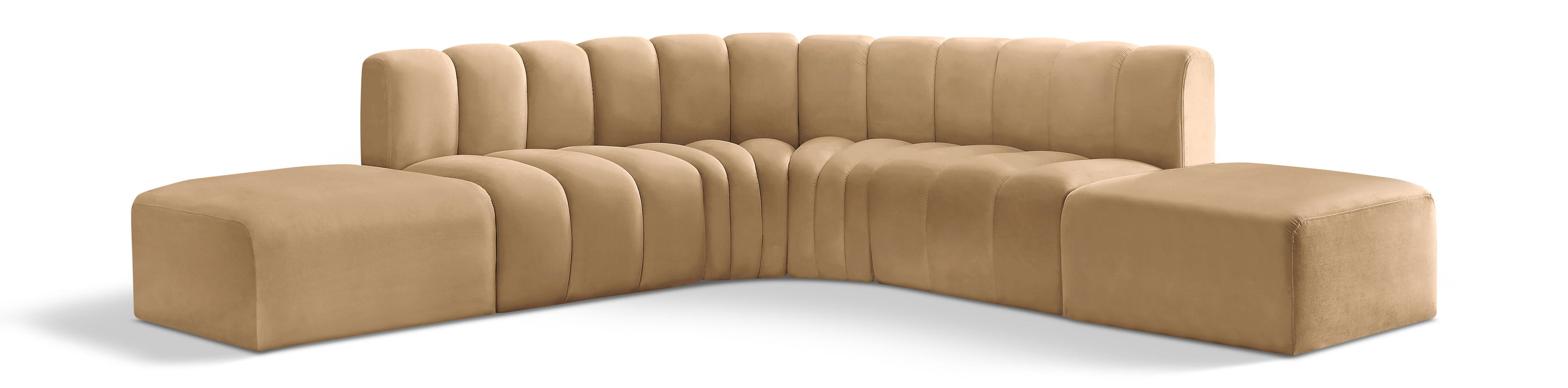 Arc - Velvet 6 Piece Corner Modular Sofa