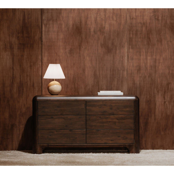 Rowan - 6 Drawer Dresser - Dark Brown