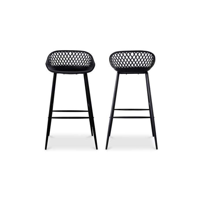 Piazza - Outdoor Barstool (Set of 2) - Black