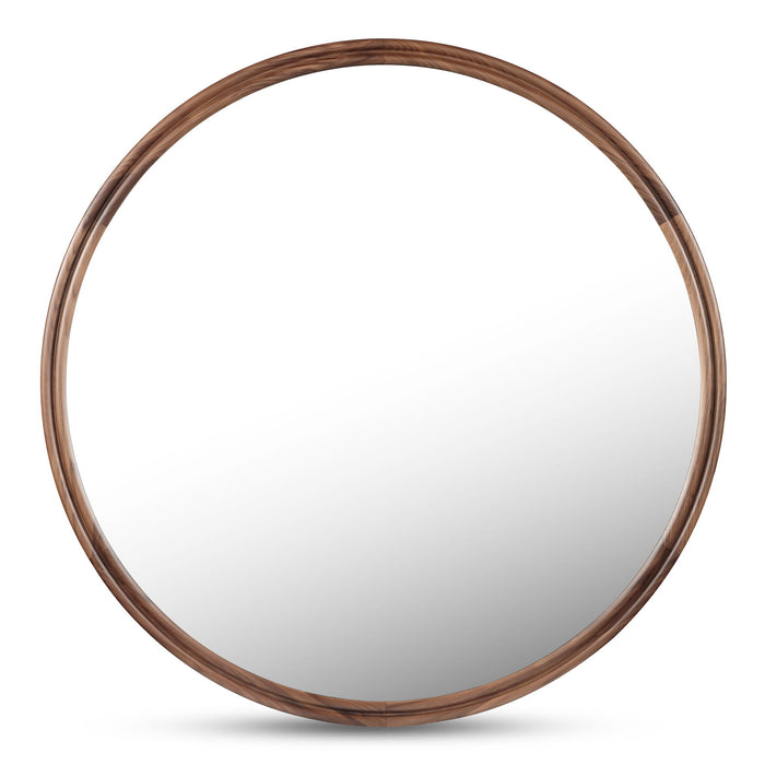 Alcott - Accent Round Mirror Small - Dark Brown