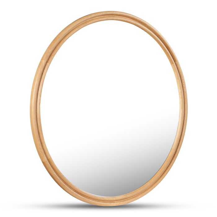 Alcott - Round Accent Mirror Large - Light Brown