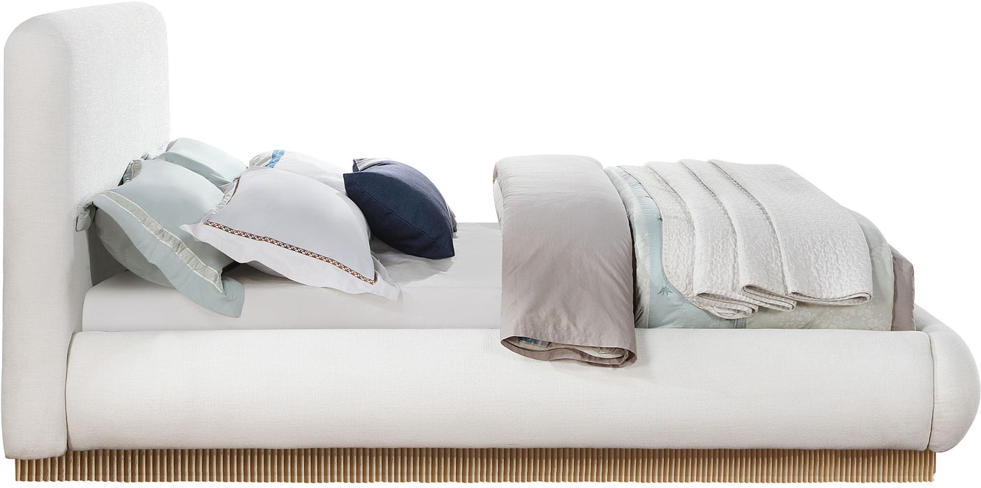 Rigby - Linen Bed With Natural Base