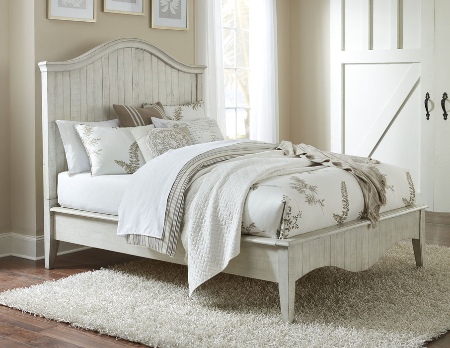 Ella CK Crown Bed - White Wash
