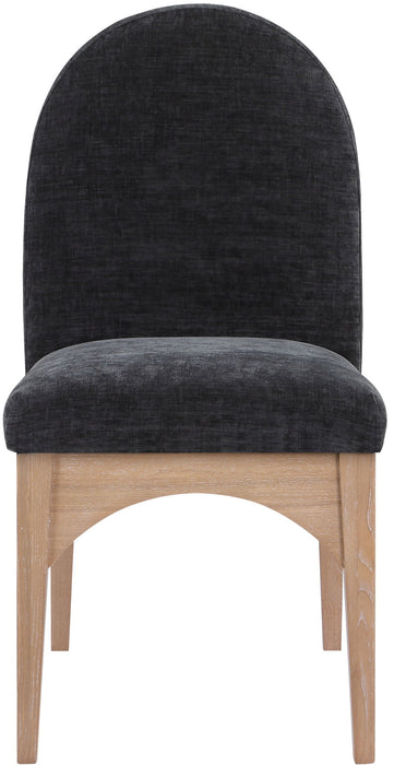 Waldorf - Chenille Dining Side Chair With Natural Legs