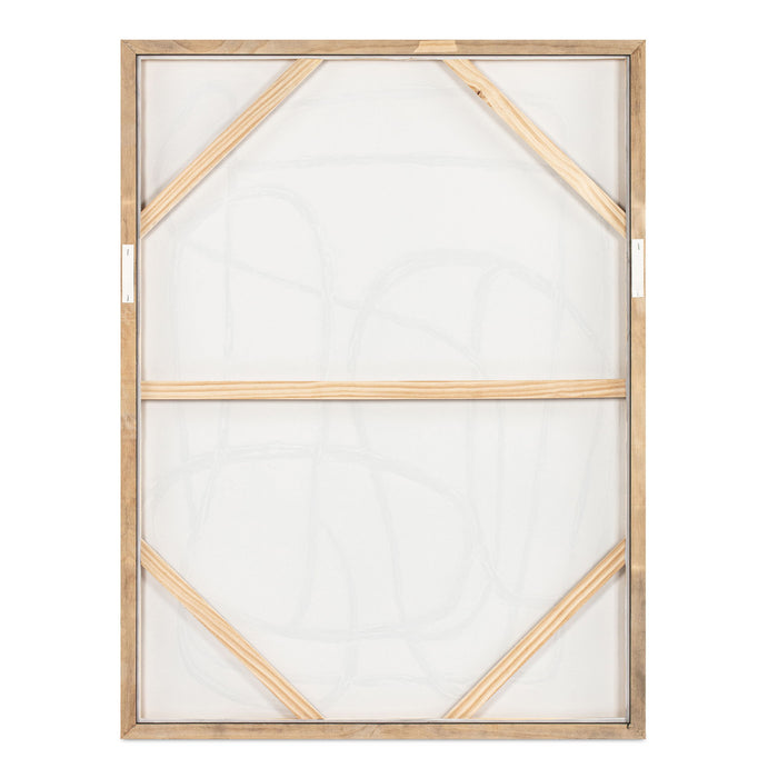 Encounters - Framed Painting - Beige