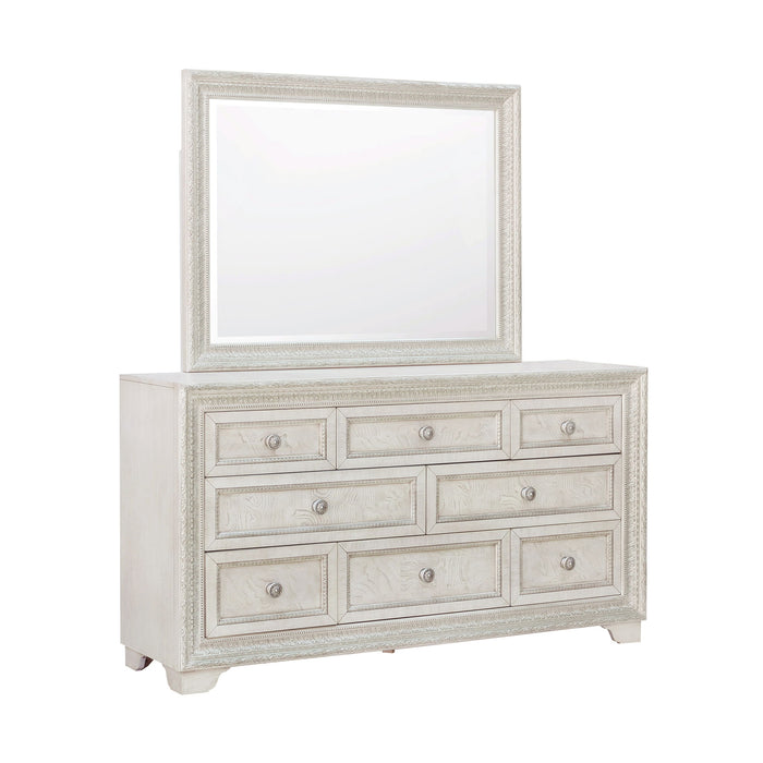 Camila - Dresser and Mirror - Creamy White
