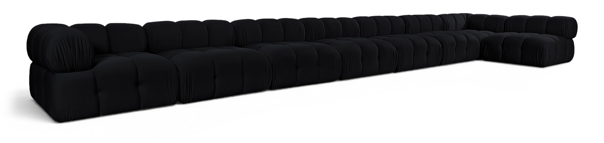 Orin - Velvet Performance Fabric Upholstered 8 Piece L-Shaped Sectional