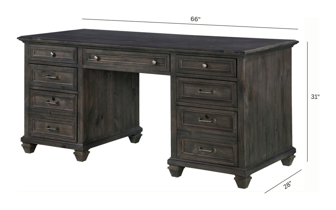 Sutton Place - Executive Desk - Weathered Charcoal