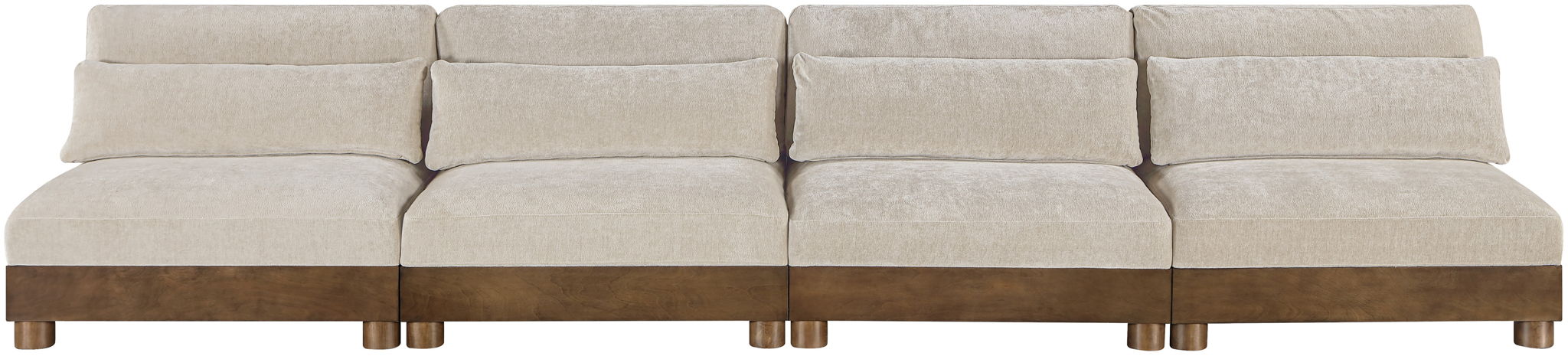 Turin - Chenille Fabric Upholstered Modular Sectional - Taupe