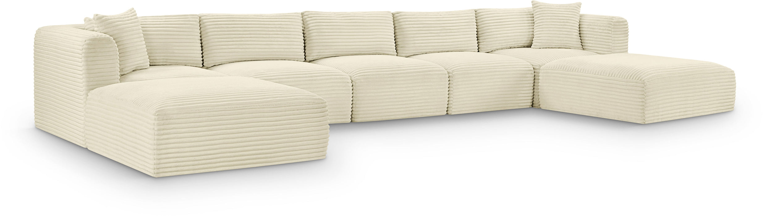 Shaggy - 7 Piece Modular Sectional With 2 Ottomans