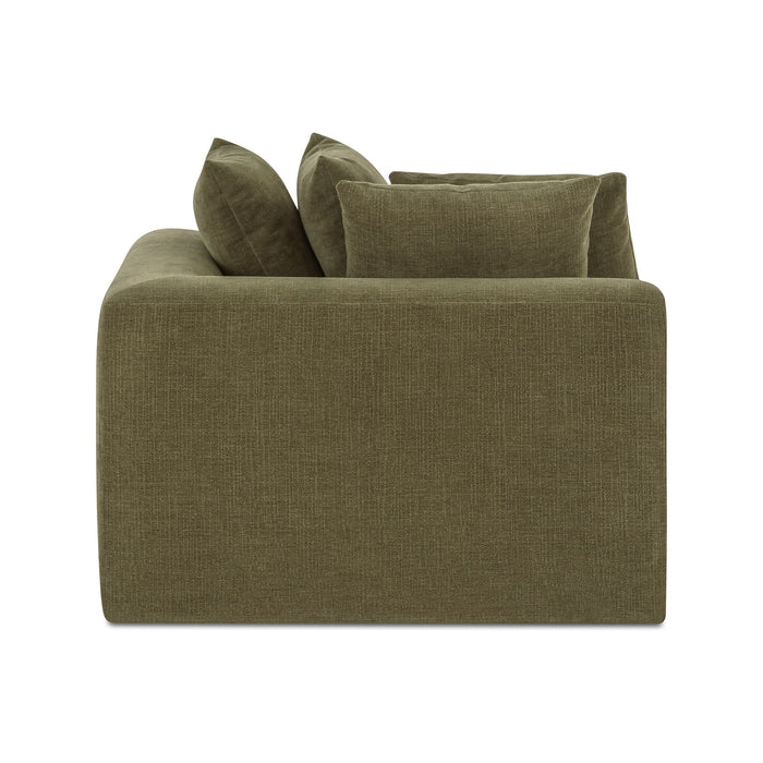 Davie - Corner Chair - Olive Green