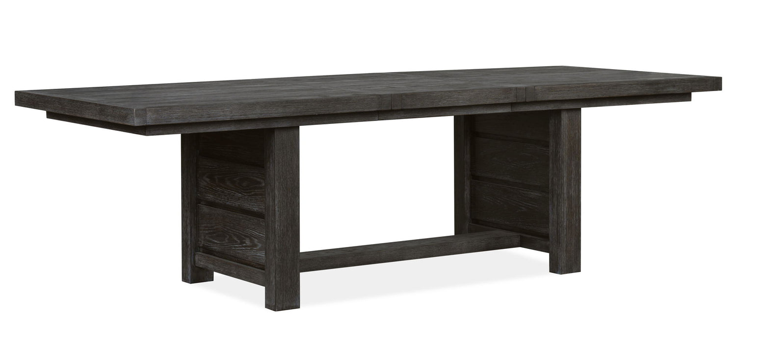 Plum Creek - 8 Piece Extendable Trestle Dining Table Set