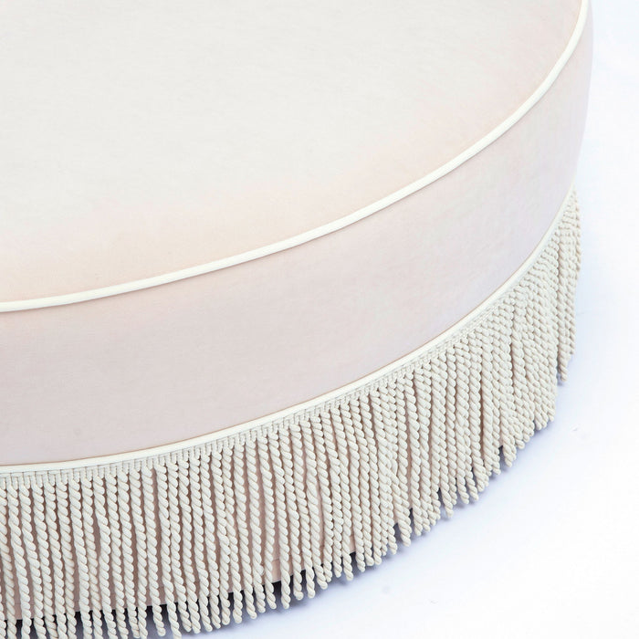 Tassy - Tasseled Round Ottoman