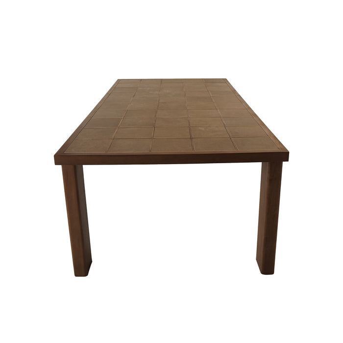 Marina - Outdoor Ceramic Dining Table - Dark Brown