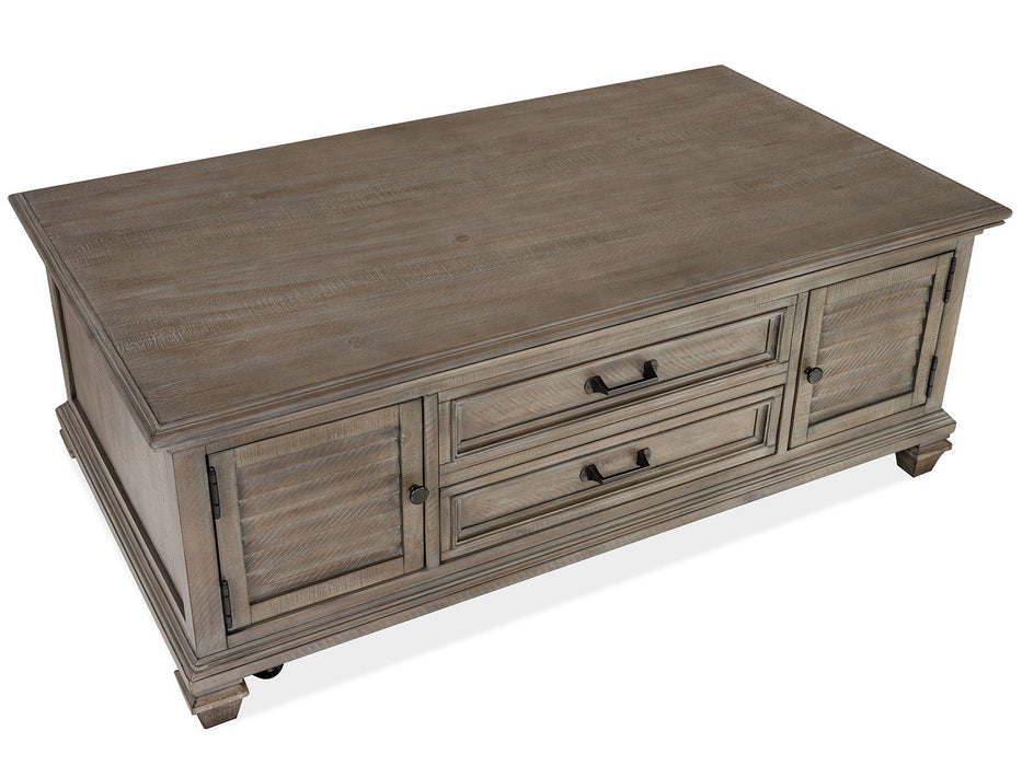 Lancaster - Lift Top Storage Cocktail Table (With Casters) - Dove Tail Grey