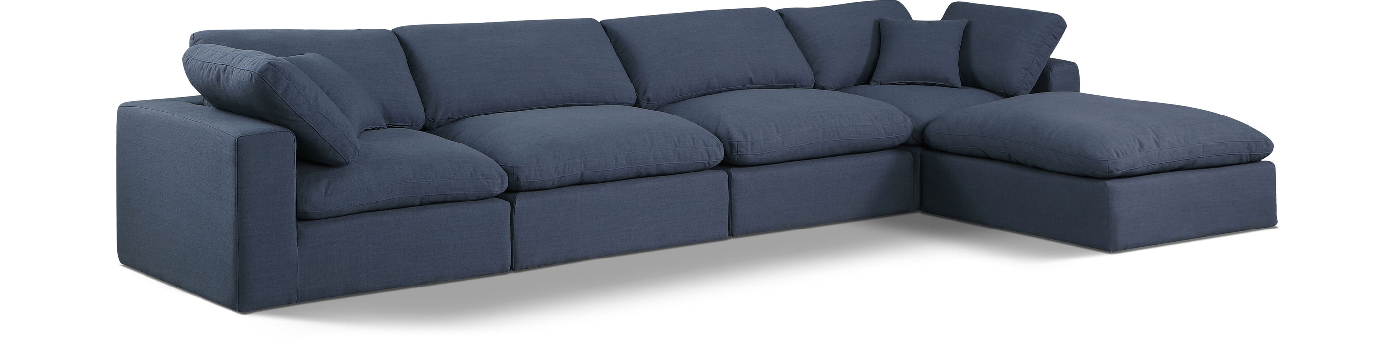 Comfy - 5 Piece Linen Modular Sectional With Chaise