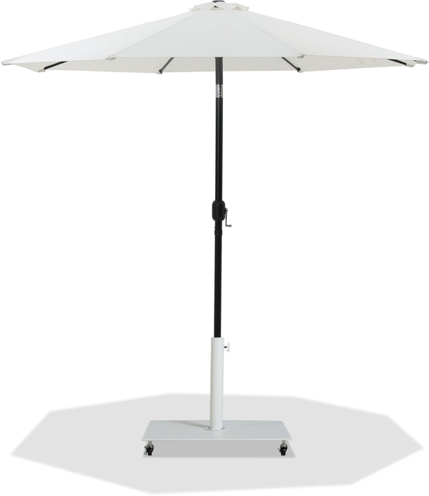 Fiji - Aluminum Patio Umbrella With Square White And Black Base