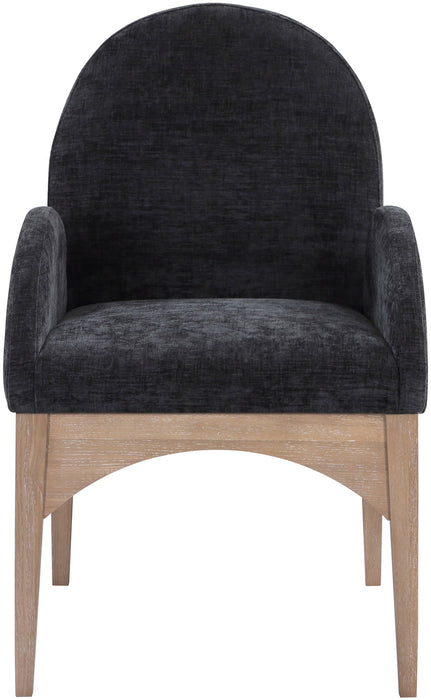 Waldorf - Chenille Dining Arm Chair With Natural Legs