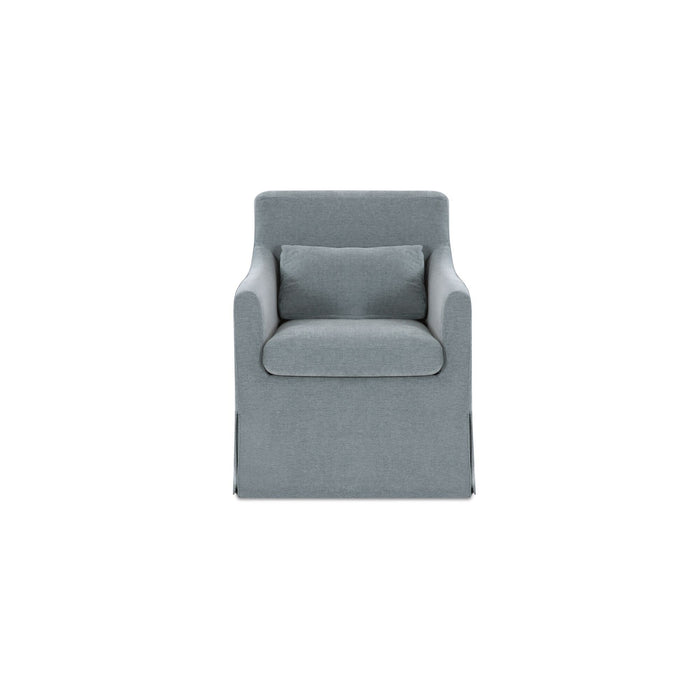 Lydia - Slipcover Dining Chair - Blue / Gray